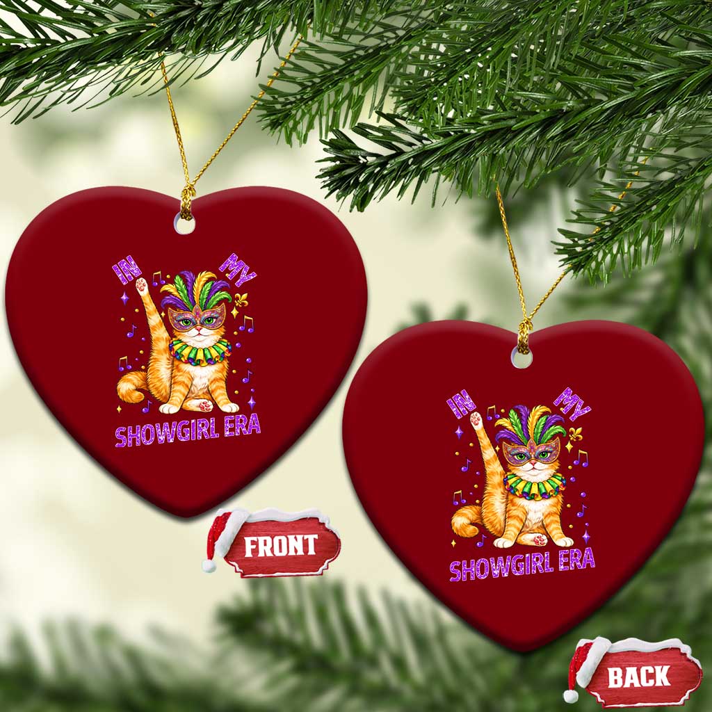 Mardi Gras Cat Ceramic Ornament In My Showgirl Era TS14 Print Your Wear