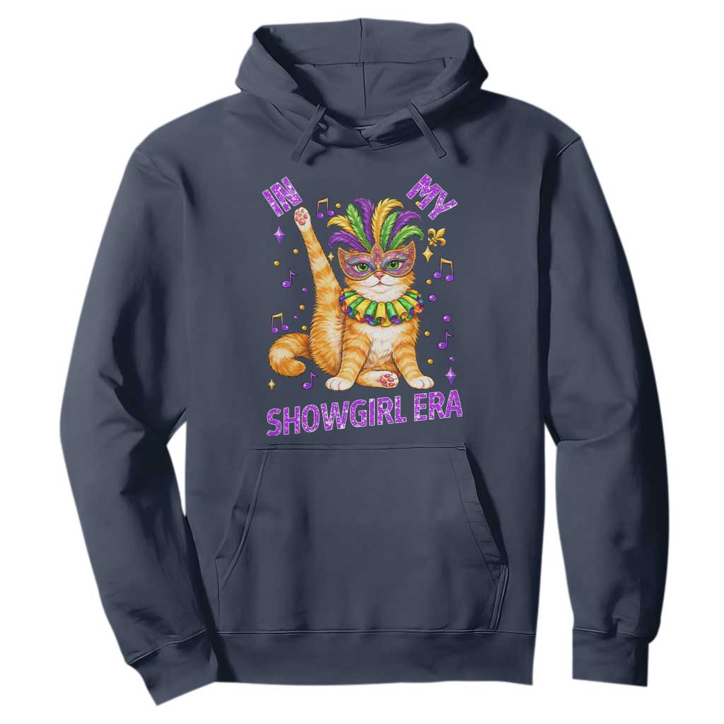 Mardi Gras Cat Hoodie In My Showgirl Era TS14 Navy Print Your Wear