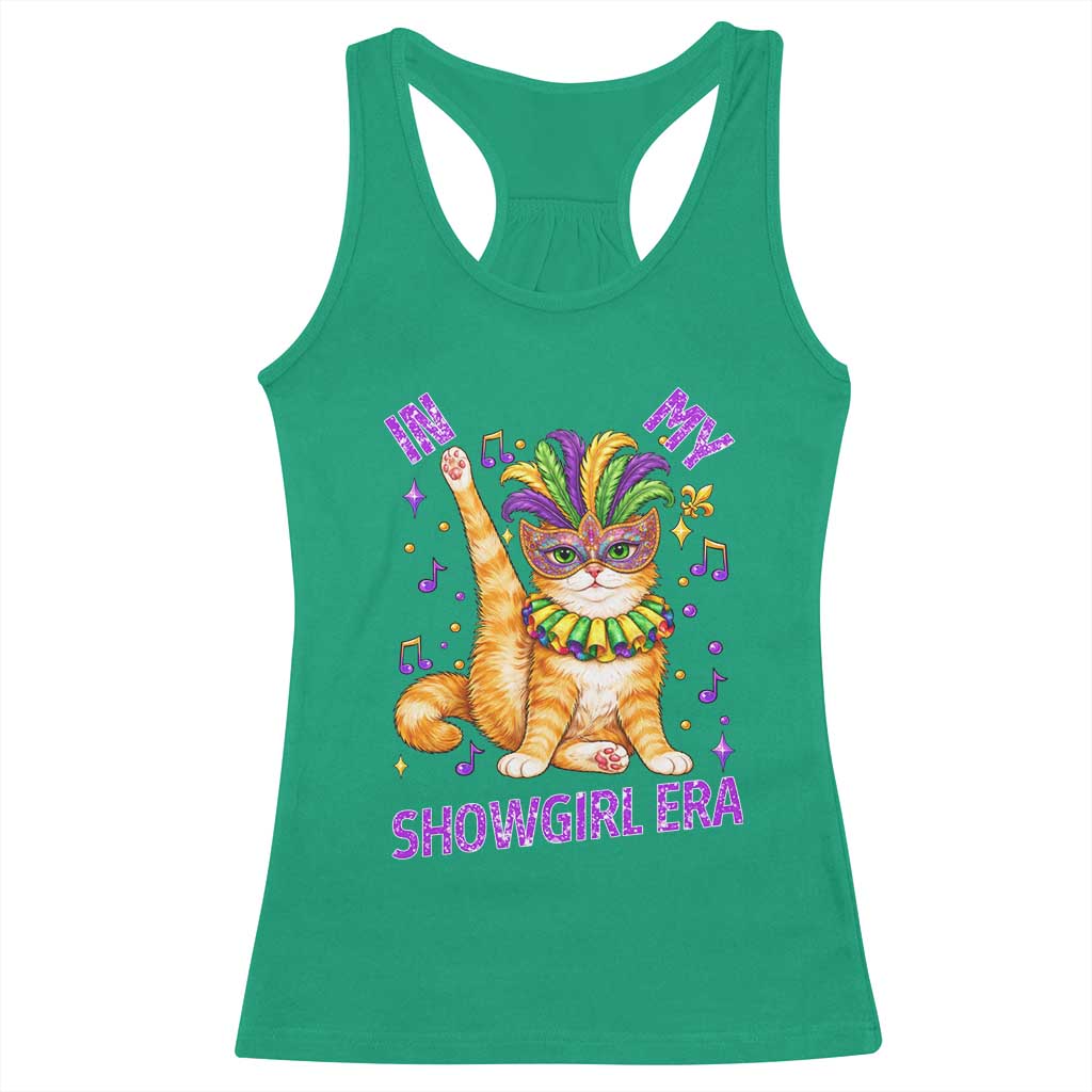 Mardi Gras Cat Racerback Tank Top In My Showgirl Era TS14 Irish Green Print Your Wear