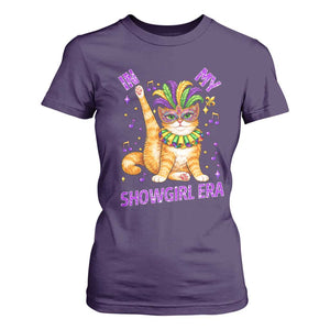 Mardi Gras Cat T Shirt For Women In My Showgirl Era TS14 Purple Print Your Wear