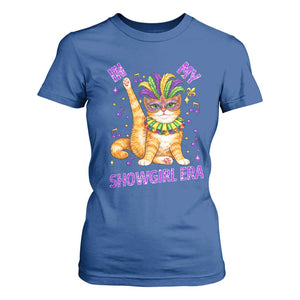 Mardi Gras Cat T Shirt For Women In My Showgirl Era TS14 Royal Blue Print Your Wear