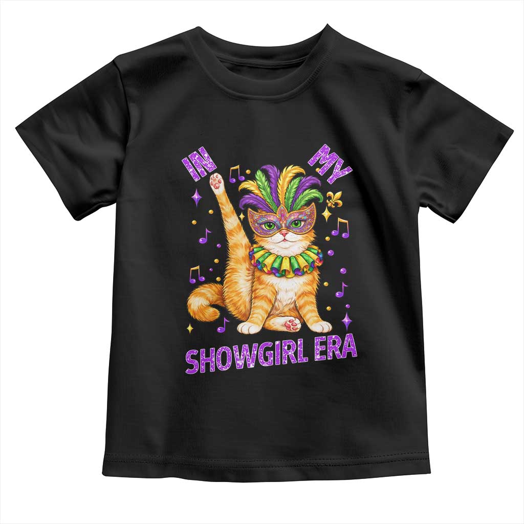 Mardi Gras Cat Toddler T Shirt In My Showgirl Era TS14 Black Print Your Wear