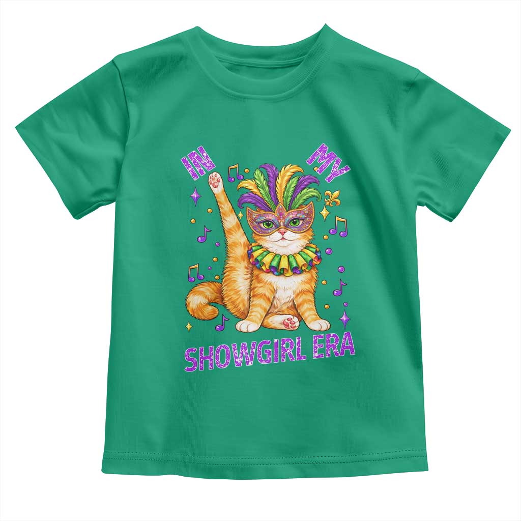 Mardi Gras Cat Toddler T Shirt In My Showgirl Era TS14 Irish Green Print Your Wear