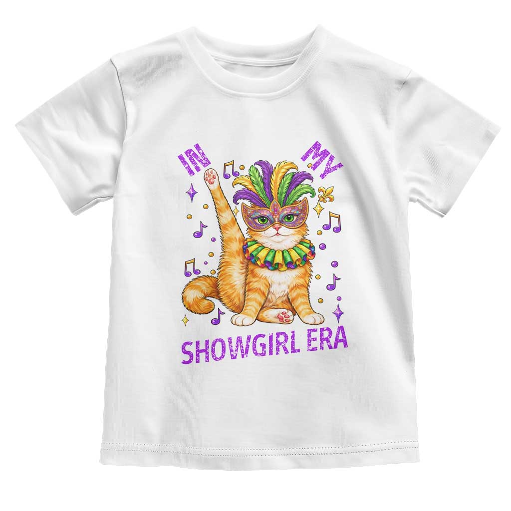 Mardi Gras Cat Toddler T Shirt In My Showgirl Era TS14 White Print Your Wear