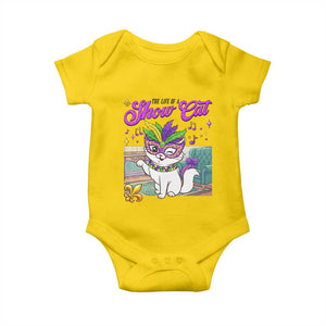 Cute Mardi Gras Cat Baby Onesie The Life Of The Showcat TS14 Daisy Print Your Wear
