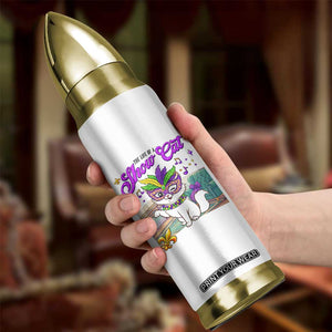 Cute Mardi Gras Cat Bullet Tumbler The Life Of The Showcat TS14 Print Your Wear