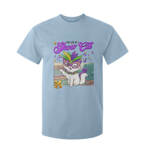 Cute Mardi Gras Cat T Shirt For Kid The Life Of The Showcat TS14 Light Blue Print Your Wear