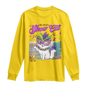 Cute Mardi Gras Cat Long Sleeve Shirt The Life Of The Showcat TS14 Daisy Print Your Wear
