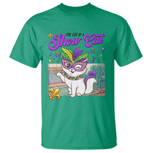 Cute Mardi Gras Cat T Shirt The Life Of The Showcat TS14 Irish Green Print Your Wear