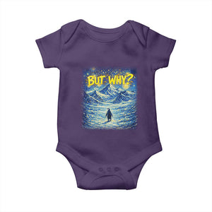 But Why Penguin Baby Onesie Starry Night Van Gogh Nihilist Penguin Hiking TS14 Purple Print Your Wear