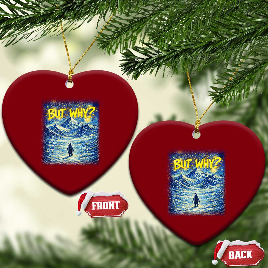 But Why Penguin Ceramic Ornament Starry Night Van Gogh Nihilist Penguin Hiking TS14 Print Your Wear