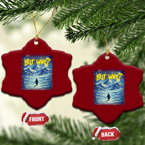 But Why Penguin Ceramic Ornament Starry Night Van Gogh Nihilist Penguin Hiking TS14 Print Your Wear