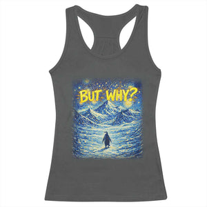 But Why Penguin Racerback Tank Top Starry Night Van Gogh Nihilist Penguin Hiking TS14 Dark Heather Print Your Wear