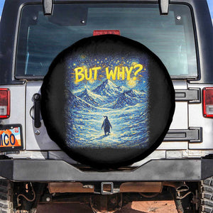 But Why Penguin Spare Tire Cover Starry Night Van Gogh Nihilist Penguin Hiking TS14 No hole Black Print Your Wear