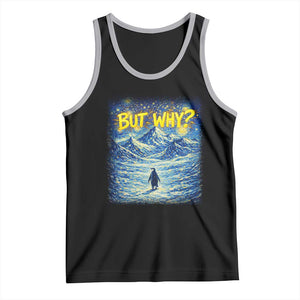 But Why Penguin Tank Top Starry Night Van Gogh Nihilist Penguin Hiking TS14 Black Athletic Heather Print Your Wear