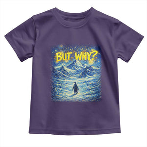 But Why Penguin Toddler T Shirt Starry Night Van Gogh Nihilist Penguin Hiking TS14 Purple Print Your Wear