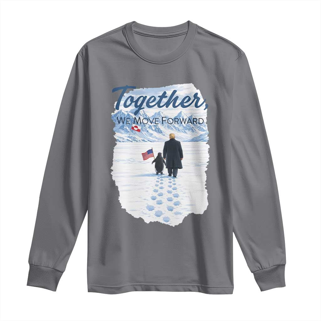 Funny Penguin Protest Long Sleeve Shirt Trump Nihilist Penguin Minimal Political Meme TS14 Charcoal Print Your Wear
