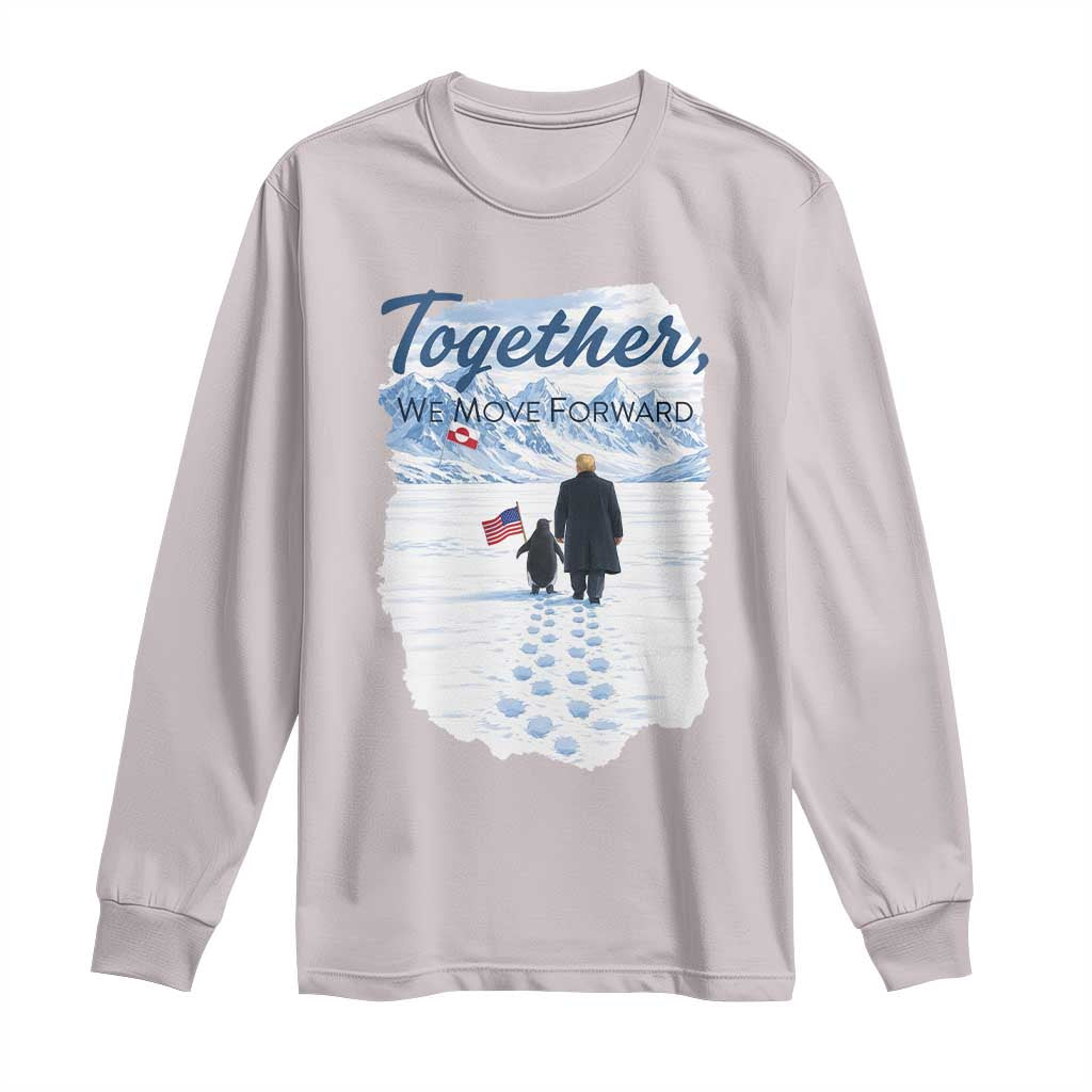 Funny Penguin Protest Long Sleeve Shirt Trump Nihilist Penguin Minimal Political Meme TS14 Ice Gray Print Your Wear