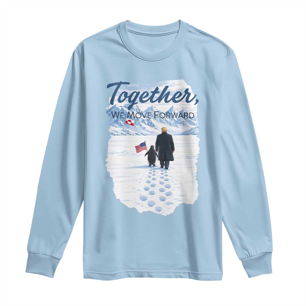 Funny Penguin Protest Long Sleeve Shirt Trump Nihilist Penguin Minimal Political Meme TS14 Light Blue Print Your Wear