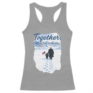 Funny Penguin Protest Racerback Tank Top Trump Nihilist Penguin Minimal Political Meme TS14 Sport Gray Print Your Wear