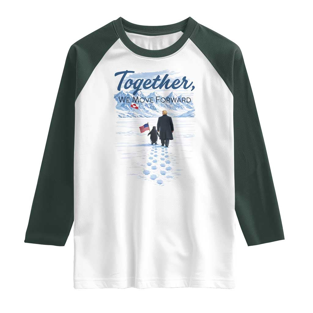Funny Penguin Protest Raglan Shirt Trump Nihilist Penguin Minimal Political Meme TS14 White Dark Forest Green Print Your Wear