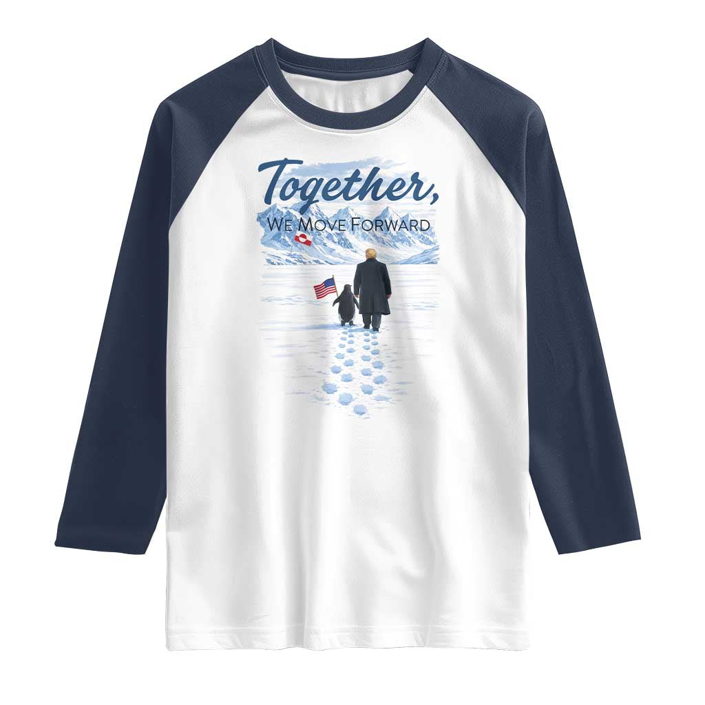 Funny Penguin Protest Raglan Shirt Trump Nihilist Penguin Minimal Political Meme TS14 White Navy Print Your Wear