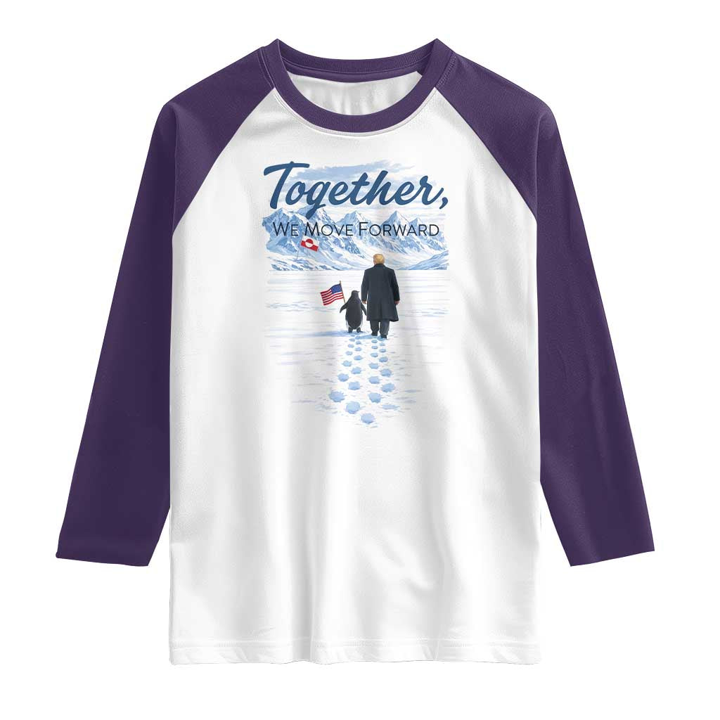 Funny Penguin Protest Raglan Shirt Trump Nihilist Penguin Minimal Political Meme TS14 White Purple Print Your Wear