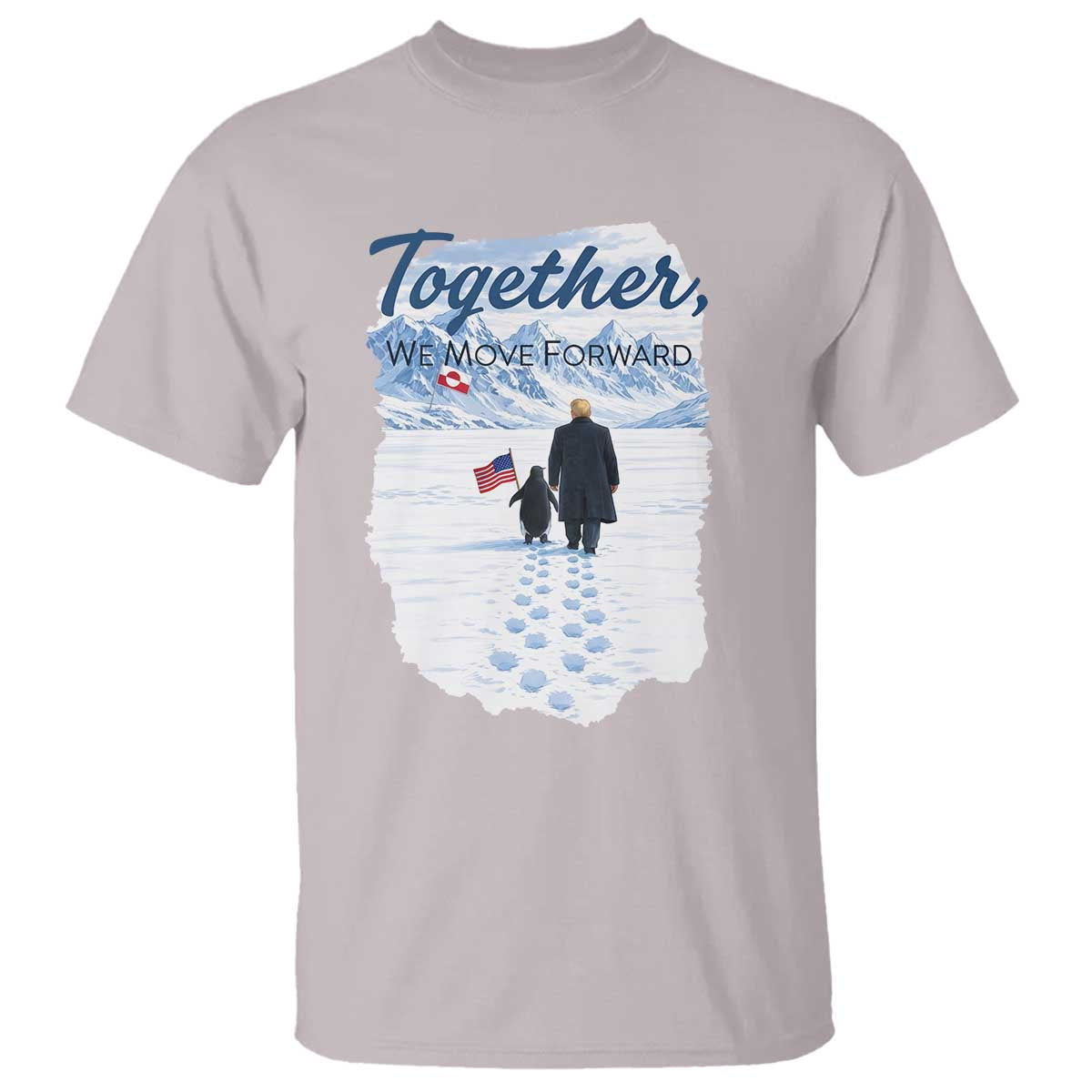 Funny Penguin Protest T Shirt Trump Nihilist Penguin Minimal Political Meme TS14 Ice Gray Print Your Wear