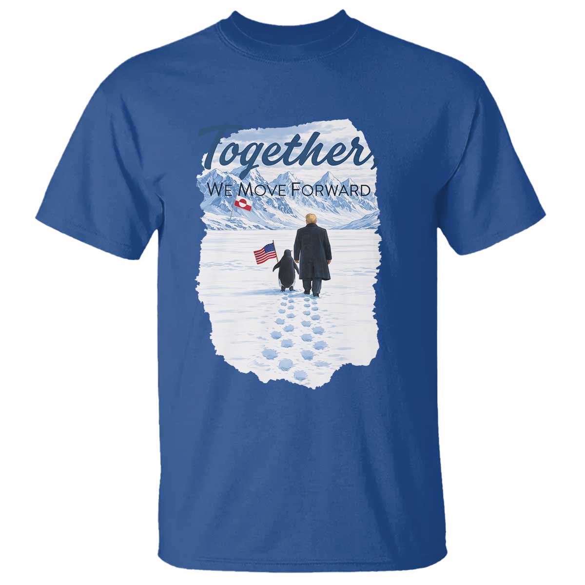 Funny Penguin Protest T Shirt Trump Nihilist Penguin Minimal Political Meme TS14 Royal Blue Print Your Wear