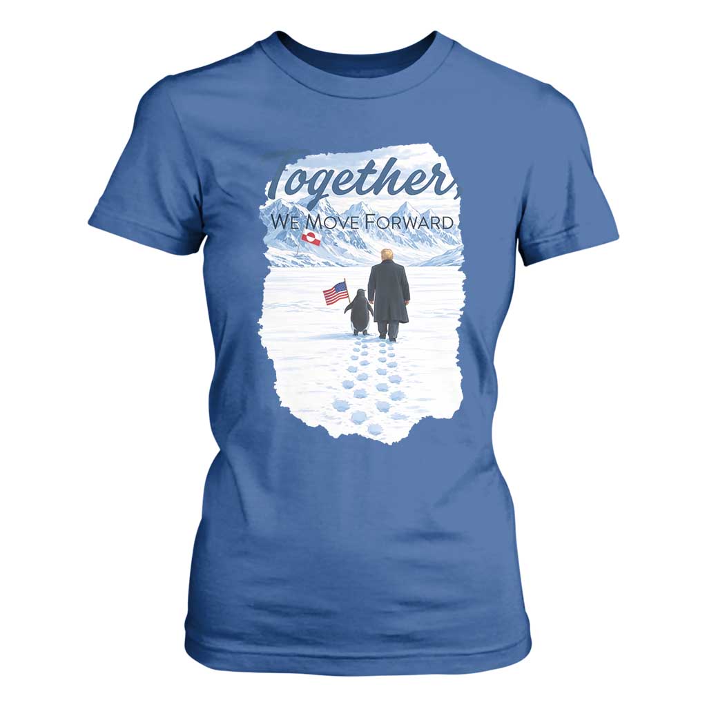 Funny Penguin Protest T Shirt For Women Trump Nihilist Penguin Minimal Political Meme TS14 Royal Blue Print Your Wear