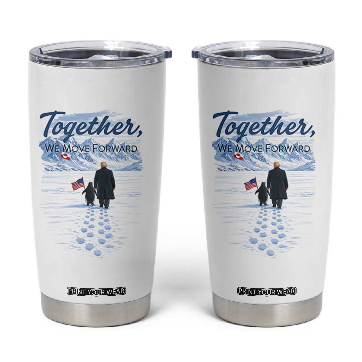 Funny Penguin Protest Tumbler Cup Trump Nihilist Penguin Minimal Political Meme TS14 White Print Your Wear