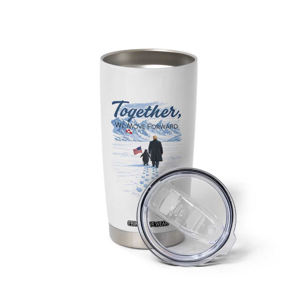 Funny Penguin Protest Tumbler Cup Trump Nihilist Penguin Minimal Political Meme TS14 Print Your Wear