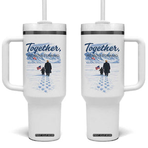 Funny Penguin Protest Tumbler With Handle Trump Nihilist Penguin Minimal Political Meme TS14 One Size: 40 oz White Print Your Wear