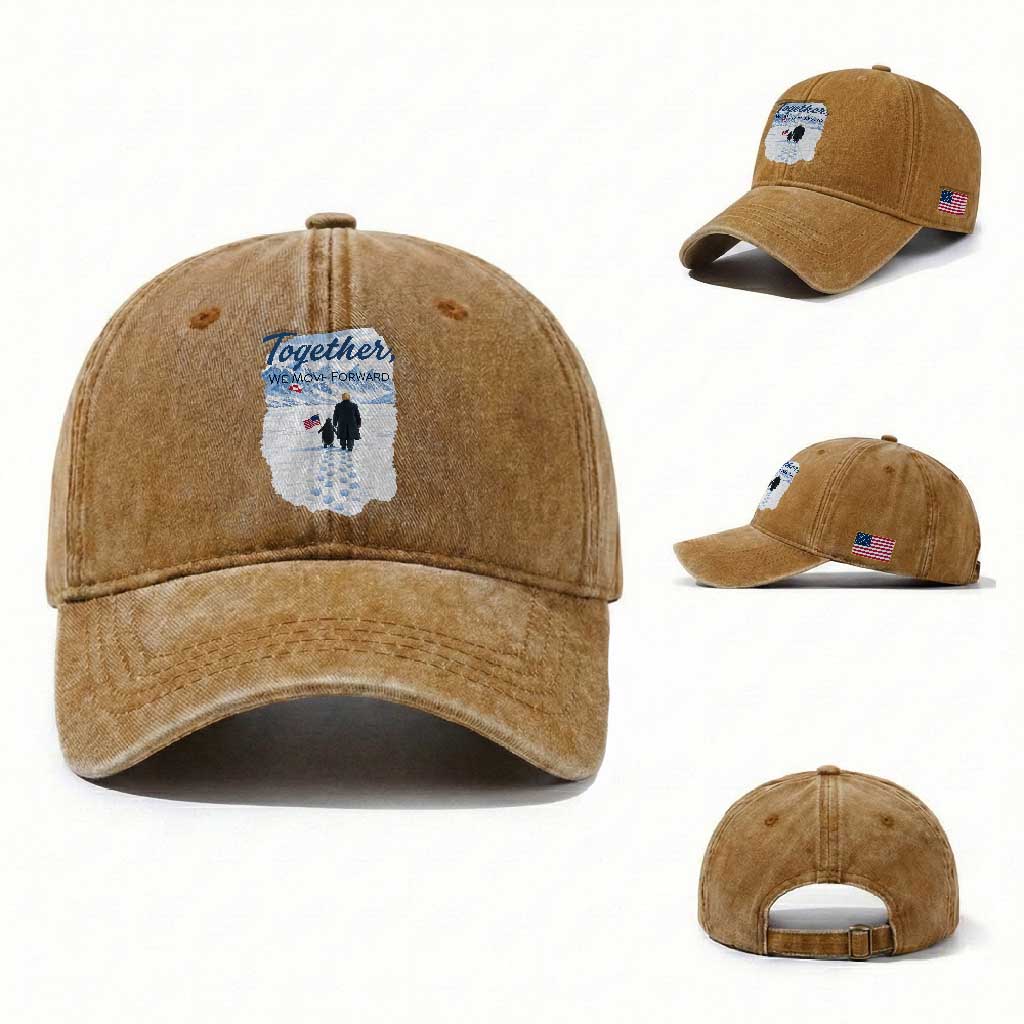 Funny Penguin Protest Washed Cotton Baseball Cap Trump Nihilist Penguin Minimal Political Meme TS14 Washed Cap Universal Fit Yellow Ochre Print Your Wear
