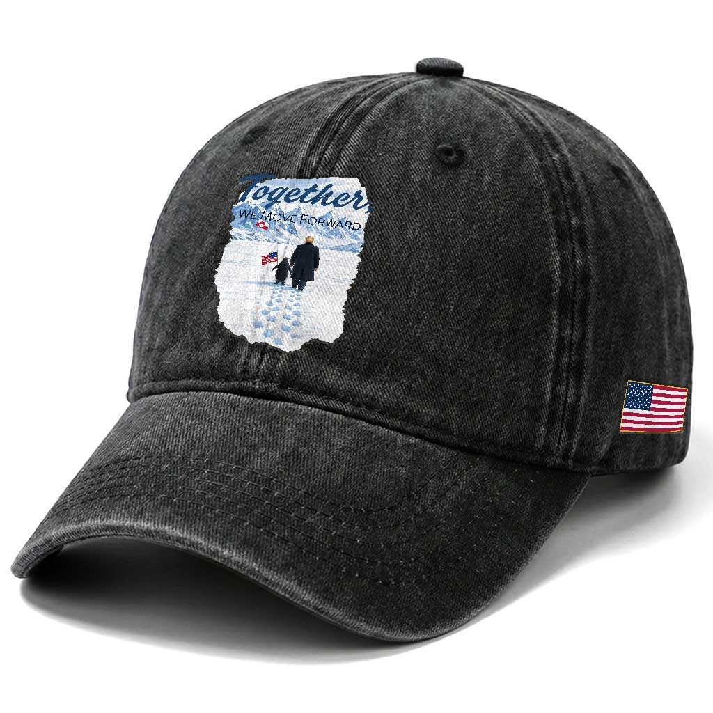 Funny Penguin Protest Washed Cotton Baseball Cap Trump Nihilist Penguin Minimal Political Meme TS14 Print Your Wear