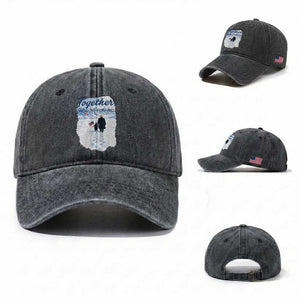 Funny Penguin Protest Washed Cotton Baseball Cap Trump Nihilist Penguin Minimal Political Meme TS14 Washed Cap Universal Fit Dark Gray Print Your Wear