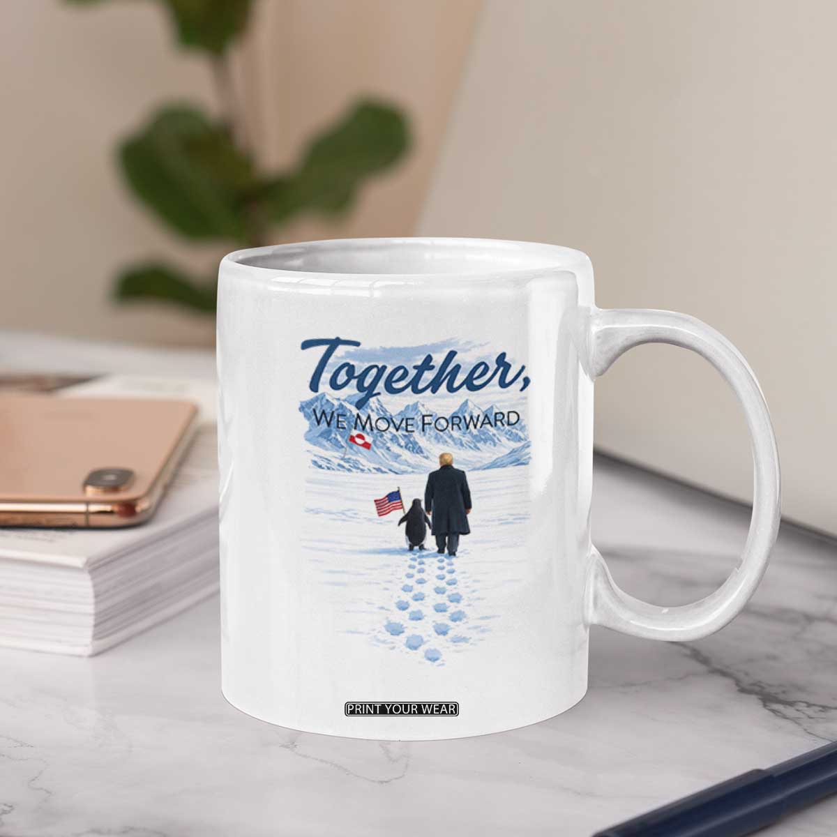 Funny Penguin Protest Coffee Mug Trump Nihilist Penguin Minimal Political Meme TS14 Print Your Wear