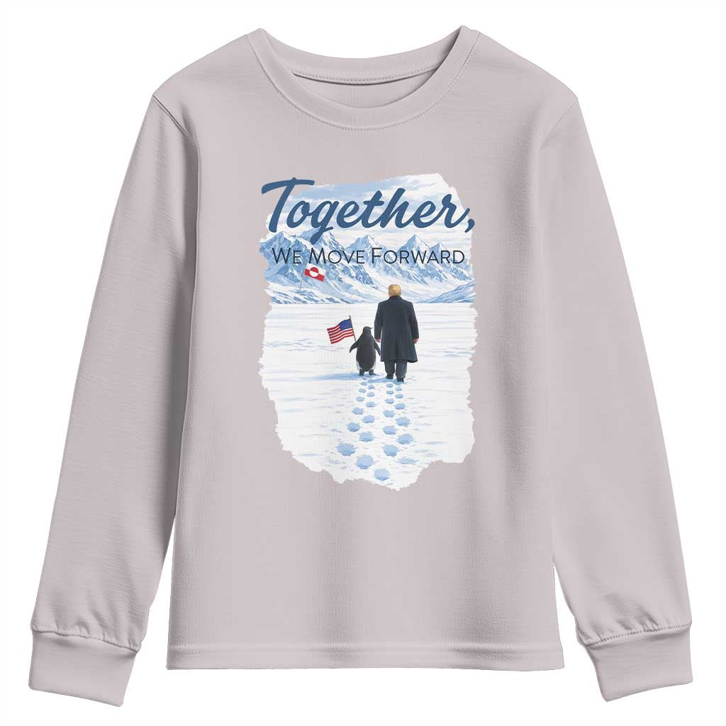 Funny Penguin Protest Youth Sweatshirt Trump Nihilist Penguin Minimal Political Meme TS14 Ice Gray Print Your Wear