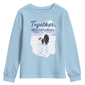 Funny Penguin Protest Youth Sweatshirt Trump Nihilist Penguin Minimal Political Meme TS14 Light Blue Print Your Wear