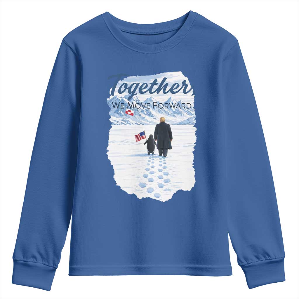 Funny Penguin Protest Youth Sweatshirt Trump Nihilist Penguin Minimal Political Meme TS14 Royal Blue Print Your Wear