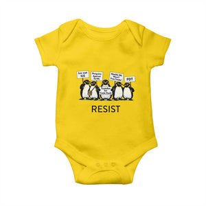 Penguins Resist Baby Onesie Nihilist Penguin Anti-Government Meme TS14 Daisy Print Your Wear