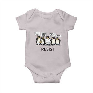 Penguins Resist Baby Onesie Nihilist Penguin Anti-Government Meme TS14 Ice Gray Print Your Wear