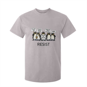 Penguins Resist T Shirt For Kid Nihilist Penguin Anti-Government Meme TS14 Ice Gray Print Your Wear
