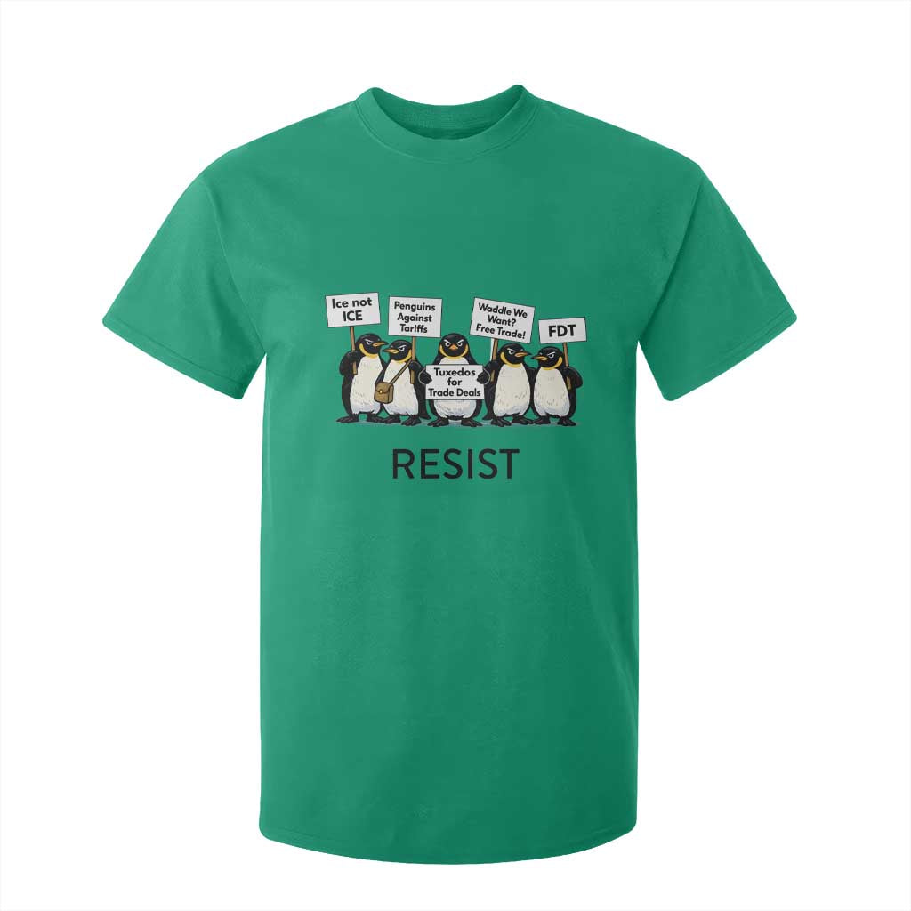 Penguins Resist T Shirt For Kid Nihilist Penguin Anti-Government Meme TS14 Irish Green Print Your Wear