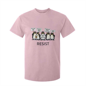 Penguins Resist T Shirt For Kid Nihilist Penguin Anti-Government Meme TS14 Light Pink Print Your Wear
