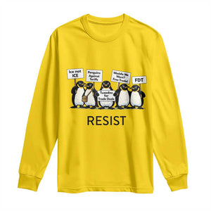 Penguins Resist Long Sleeve Shirt Nihilist Penguin Anti-Government Meme TS14 Daisy Print Your Wear