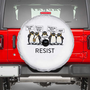 Penguins Resist Spare Tire Cover Nihilist Penguin Anti-Government Meme TS14 White Print Your Wear