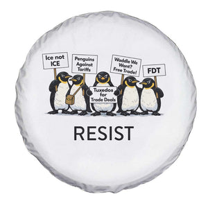 Penguins Resist Spare Tire Cover Nihilist Penguin Anti-Government Meme TS14 Print Your Wear