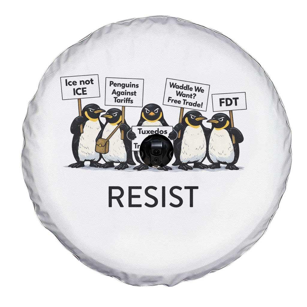 Penguins Resist Spare Tire Cover Nihilist Penguin Anti-Government Meme TS14 Print Your Wear