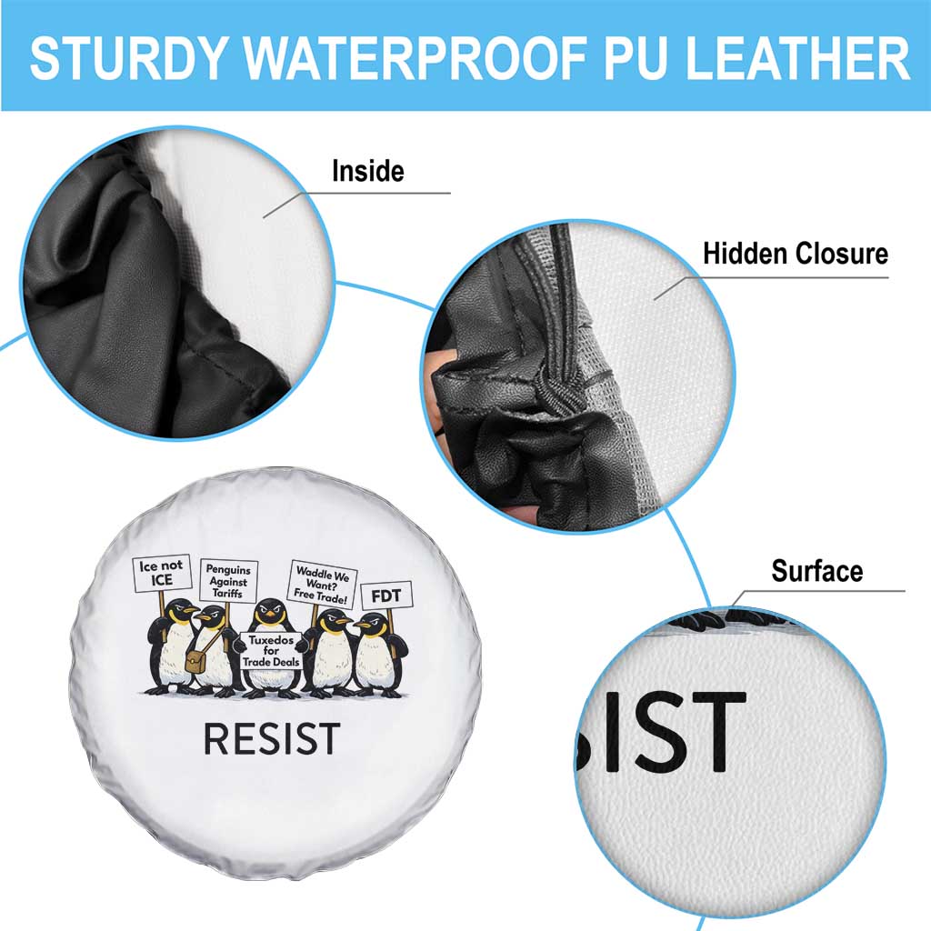 Penguins Resist Spare Tire Cover Nihilist Penguin Anti-Government Meme TS14 Print Your Wear